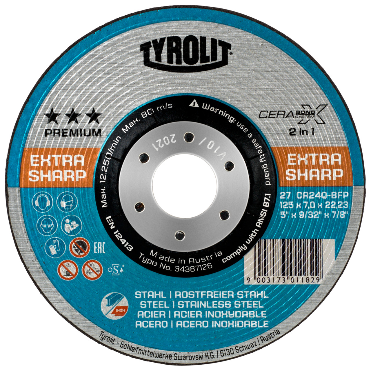 Slipskiva Tyrolit Premium Cerabond; 150x4 mm