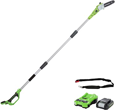 Stångsågstillsats Greenworks G24PS20K2; 24 V; 1x2,0&nbsp;Ah batt.