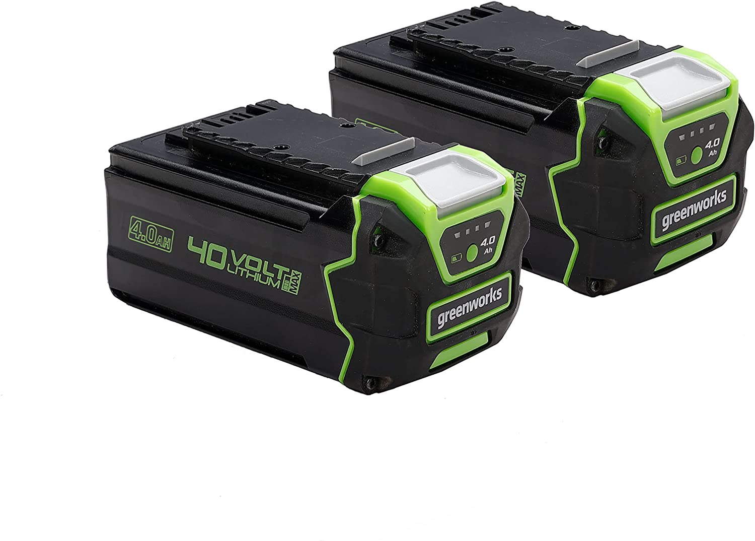 Batteri Greenworks G40BK4X; 40 V; 4,0&nbsp;Ah; Li-ion; 2 st.