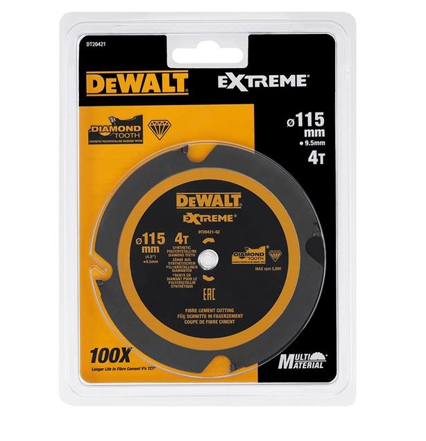 Diamantkapskiva DeWalt DT20421; 115x9,5 mm; Z4