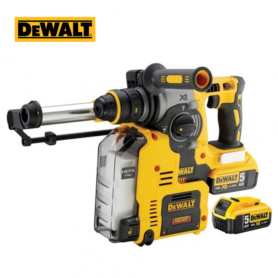 Borrhammare DeWalt DCH275P2; 2,1 J; SDS-plus; 18 V; 2x5,0 Ah batt.
