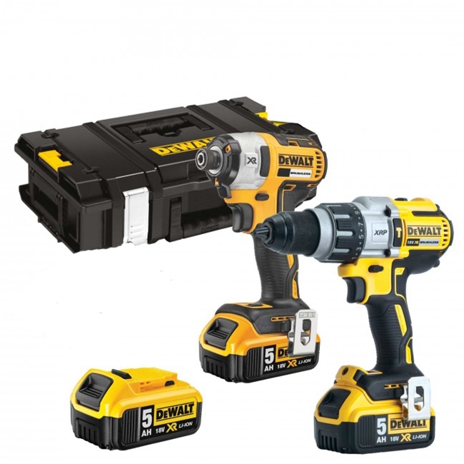 Verktygspaket DeWalt DCK276P3; (DCD996 + DCF887); 18 V; 3x5,0 Ah batt.