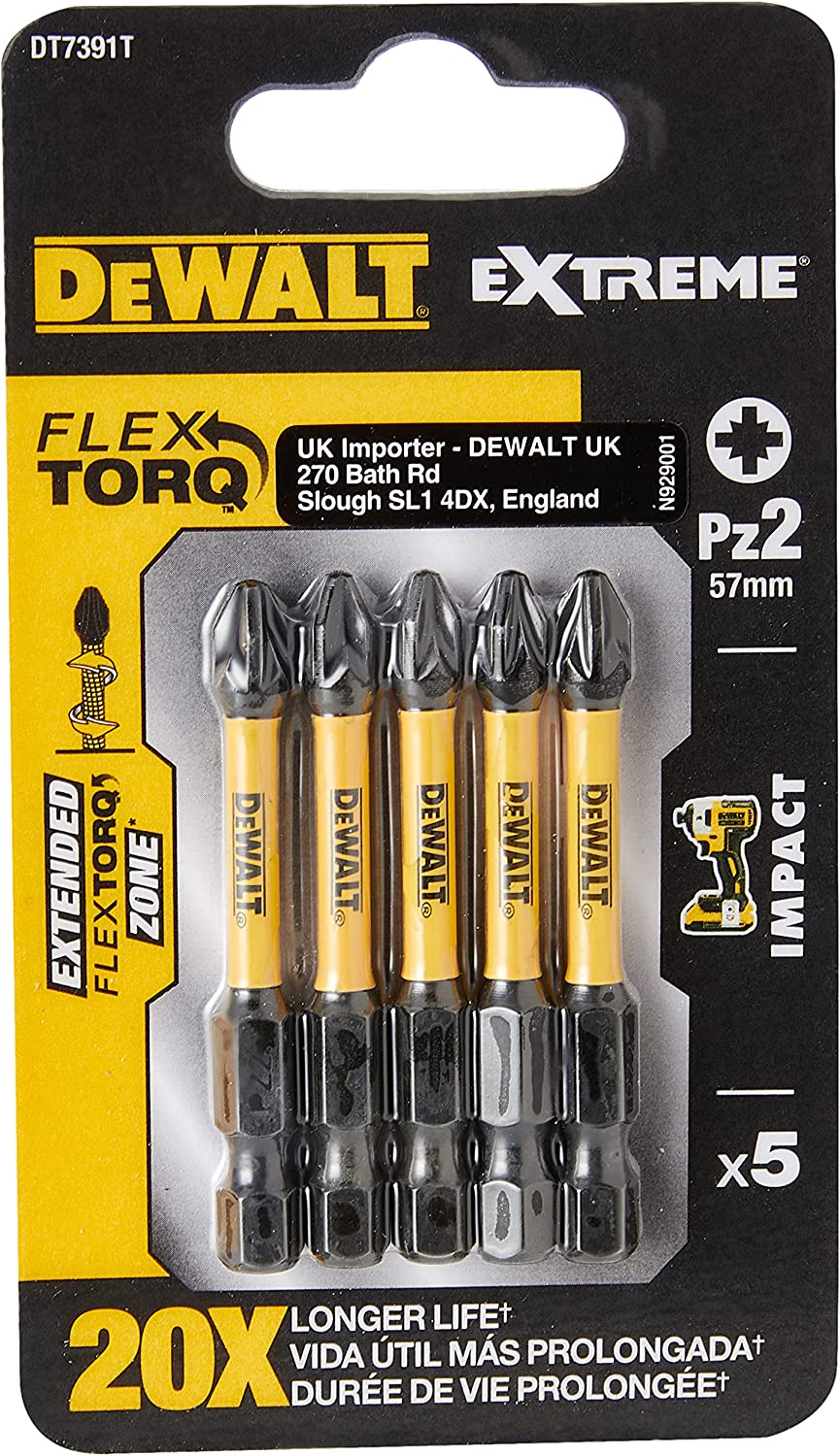 Bitssats för skruvmejsel DeWalt DT7391T-QZ; 5 st.