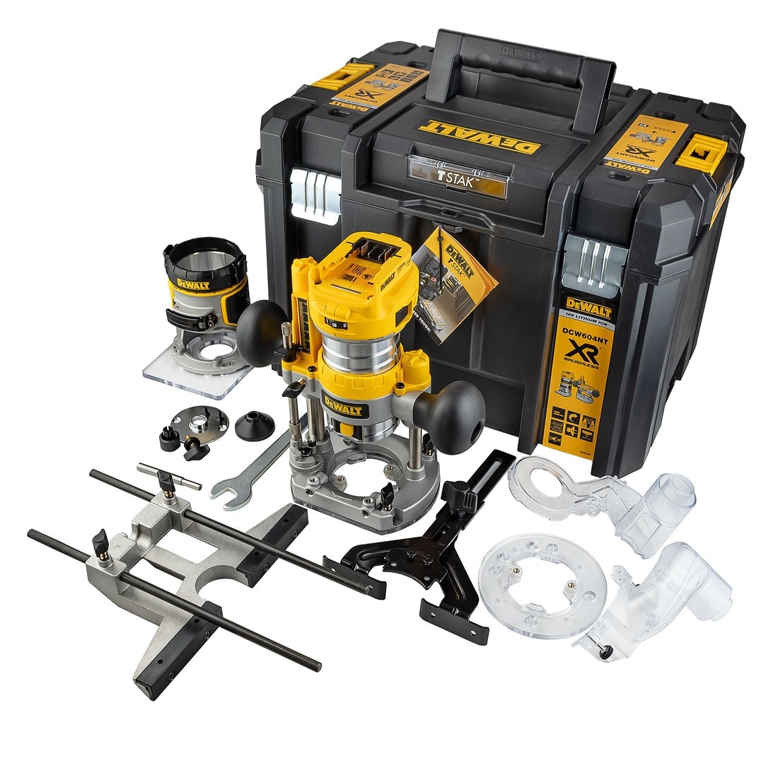 Handöverfräs DeWalt DCW604NT-XJ; 18 V (utan batteri och laddare)