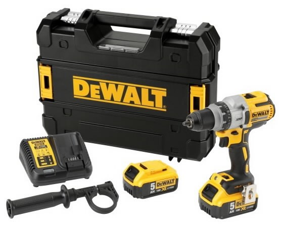 Skruvdragare/borr DeWalt DCD991P2-QW; 18 V; 2x5,0 Ah batt.