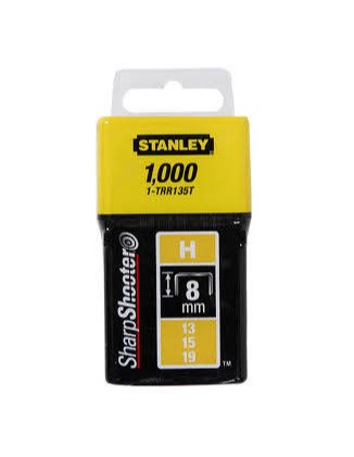 Häftklammer  Stanley; 8 mm; 1000 st.; typ H; galvaniserat