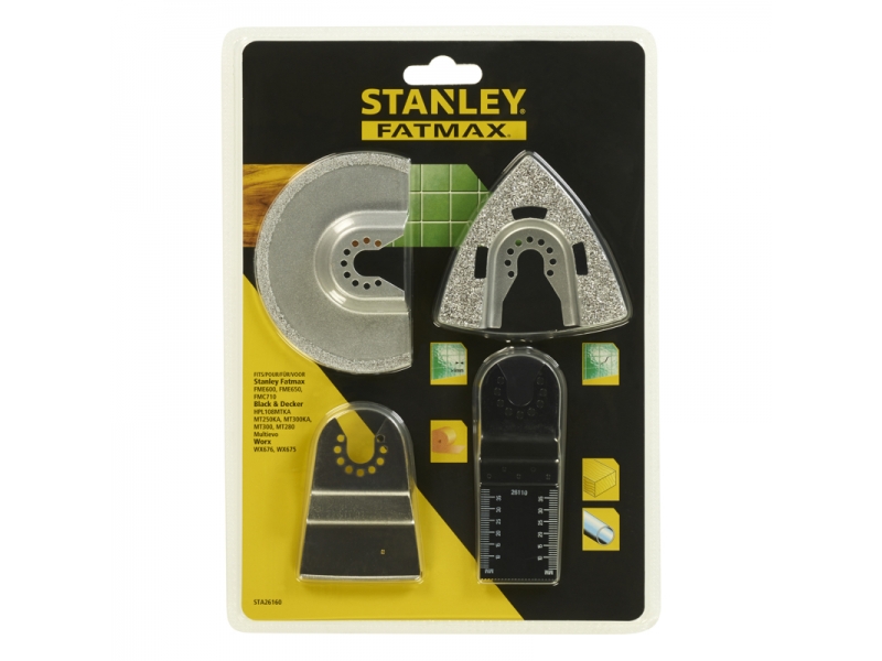 Tillbehörsset Stanley STA26160-XJ; 4 st.
