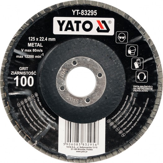 Lamellrondeller Yato YT-83294; P80; 125x22 mm