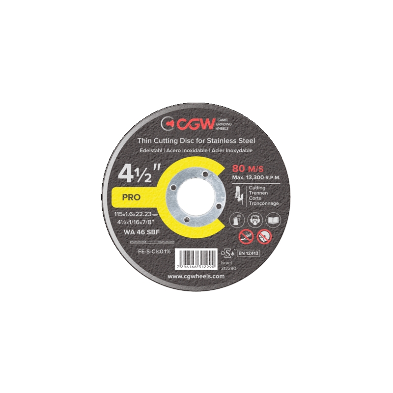 Sågklinga för metall CGW; 230x2,0x22,23 mm; WA 36 SBF INOX