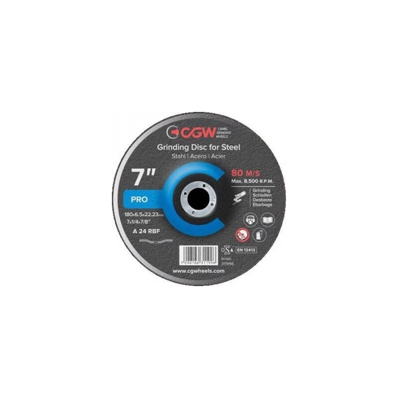 Navrondell för metall CGW; 230x6,5x22,2 mm; A 24 RBF