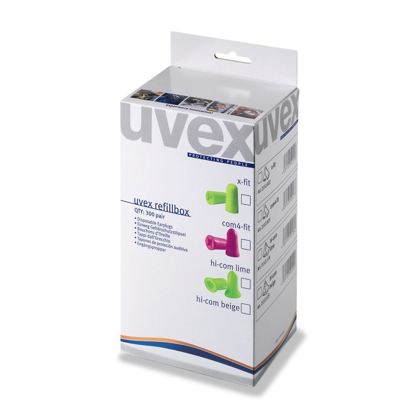 Öronproppar Uvex X-fit; REFILL One2Click; 37 dB; 300 st.