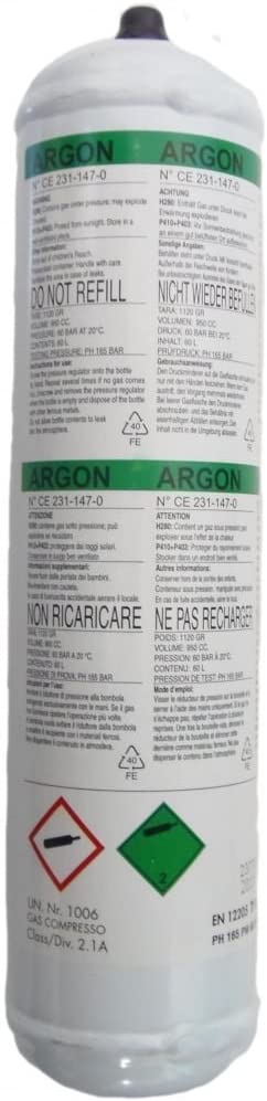 Gas  Telwin Argon; 1 l; engångsanvändning