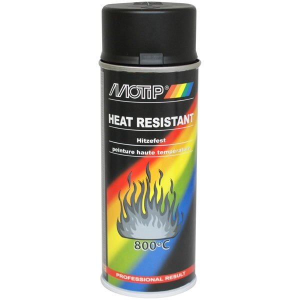 Måla Motip THERMO SPRAY; 800 °C; 400 ml; svart