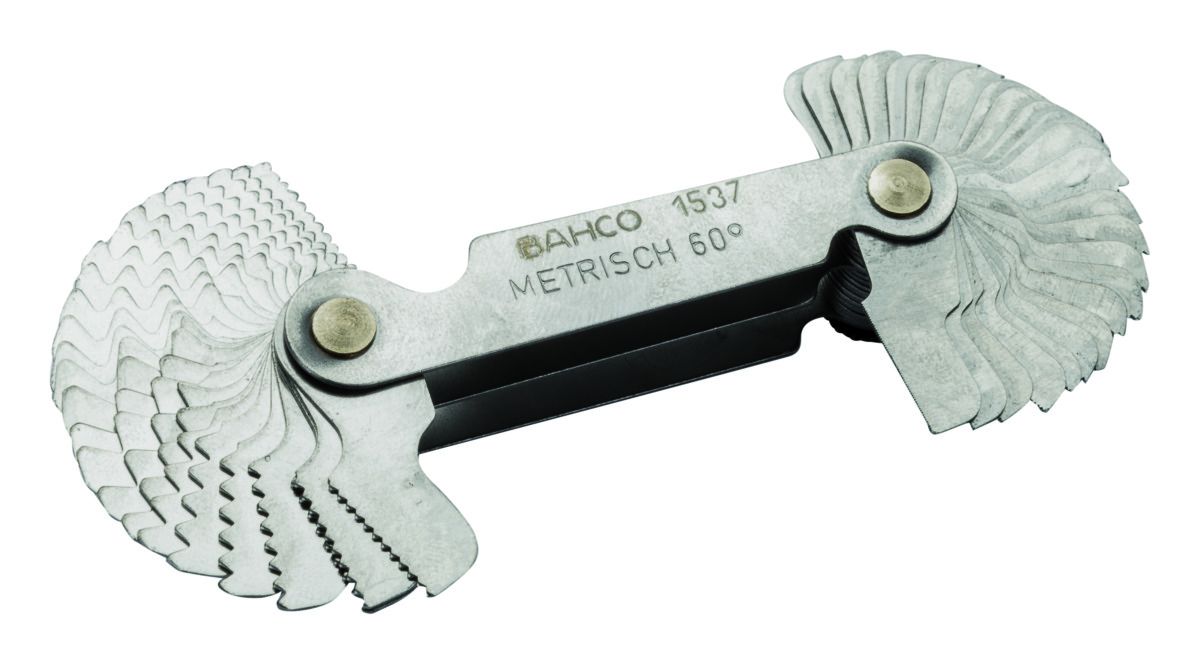 Gängmätare Bahco 1537/52 Metric 60°/ Whitworth 55°; 0,25-6,0 mm / 4-62 mm