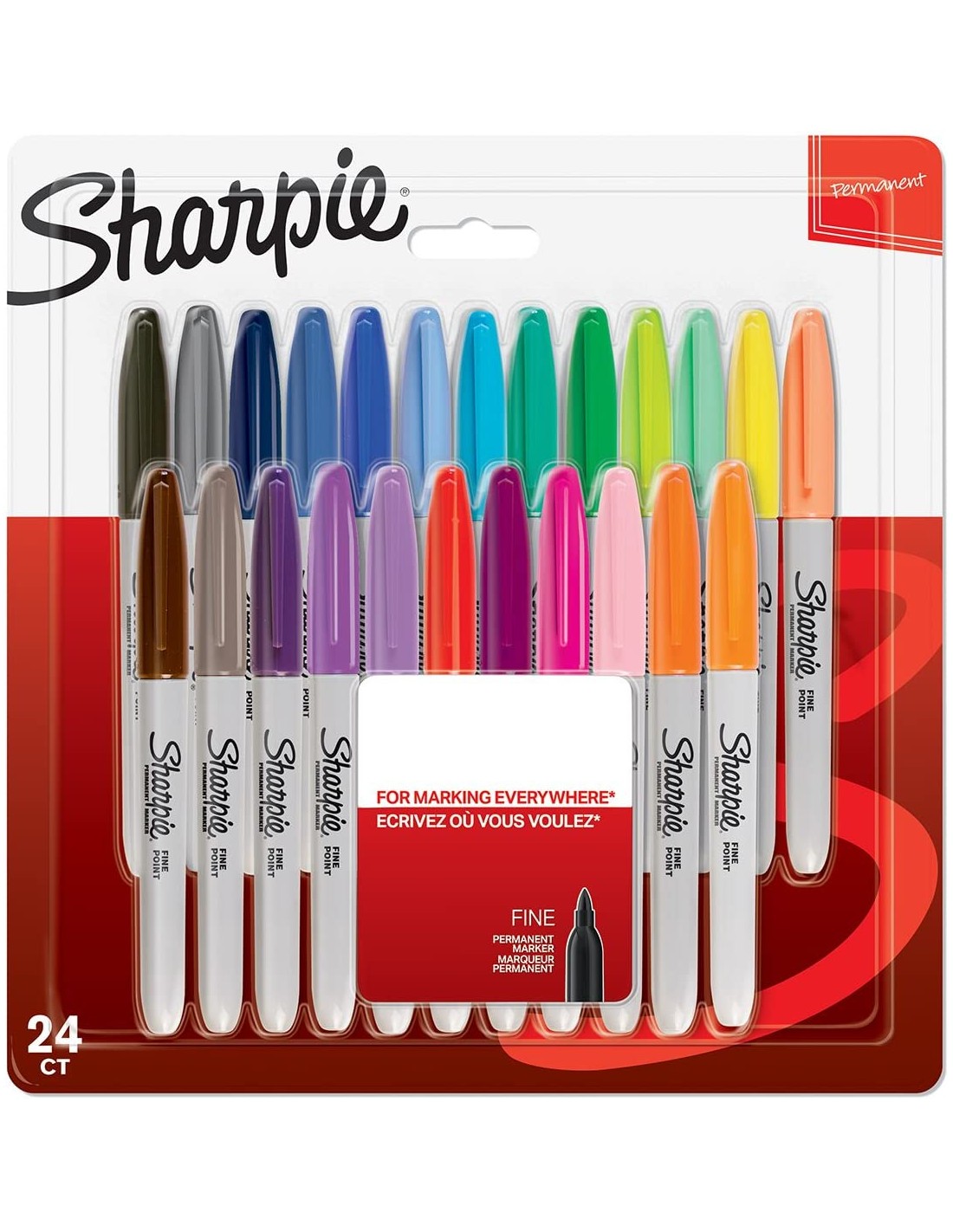 Märkpennor Sharpie Fine; 24 st.