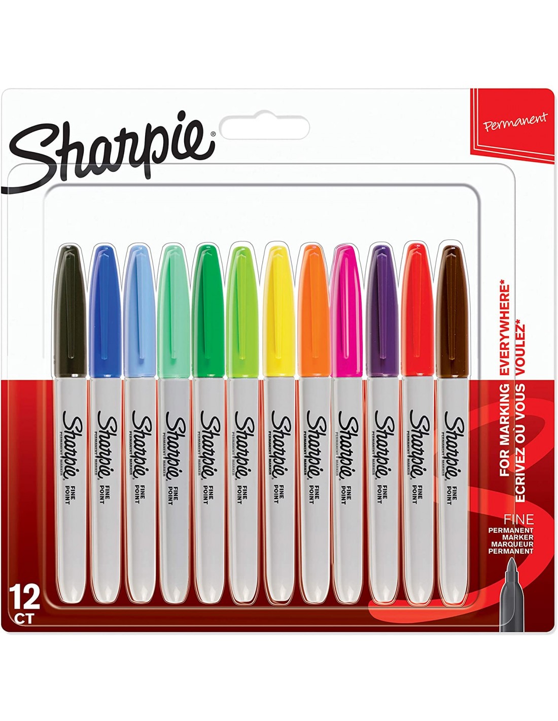 Märkpennor Sharpie Fine; 12 st.
