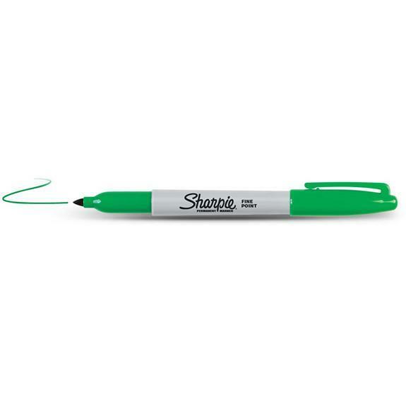 Märkpenna Sharpie Fine; grön färg