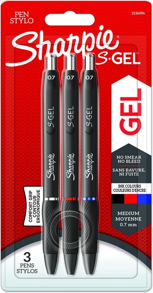 Märkpennor Sharpie S Gel; 3 st.