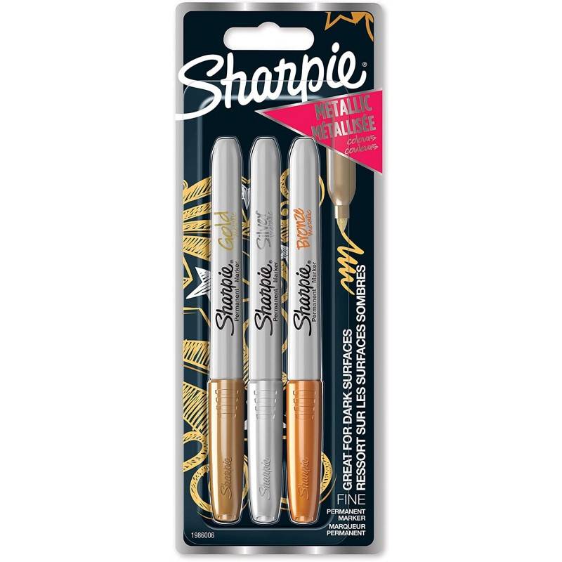 Märkpennor Sharpie Metalic Fine; 3 st.