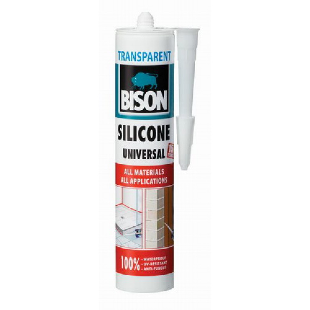 Universellt tätningsmedel Bison 1591310; 280 ml; genomskinlig