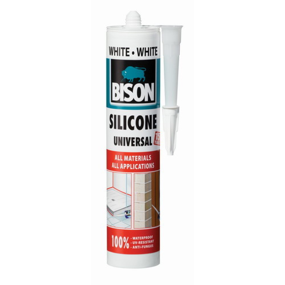 Universellt tätningsmedel Bison 1591312; 280 ml; vit