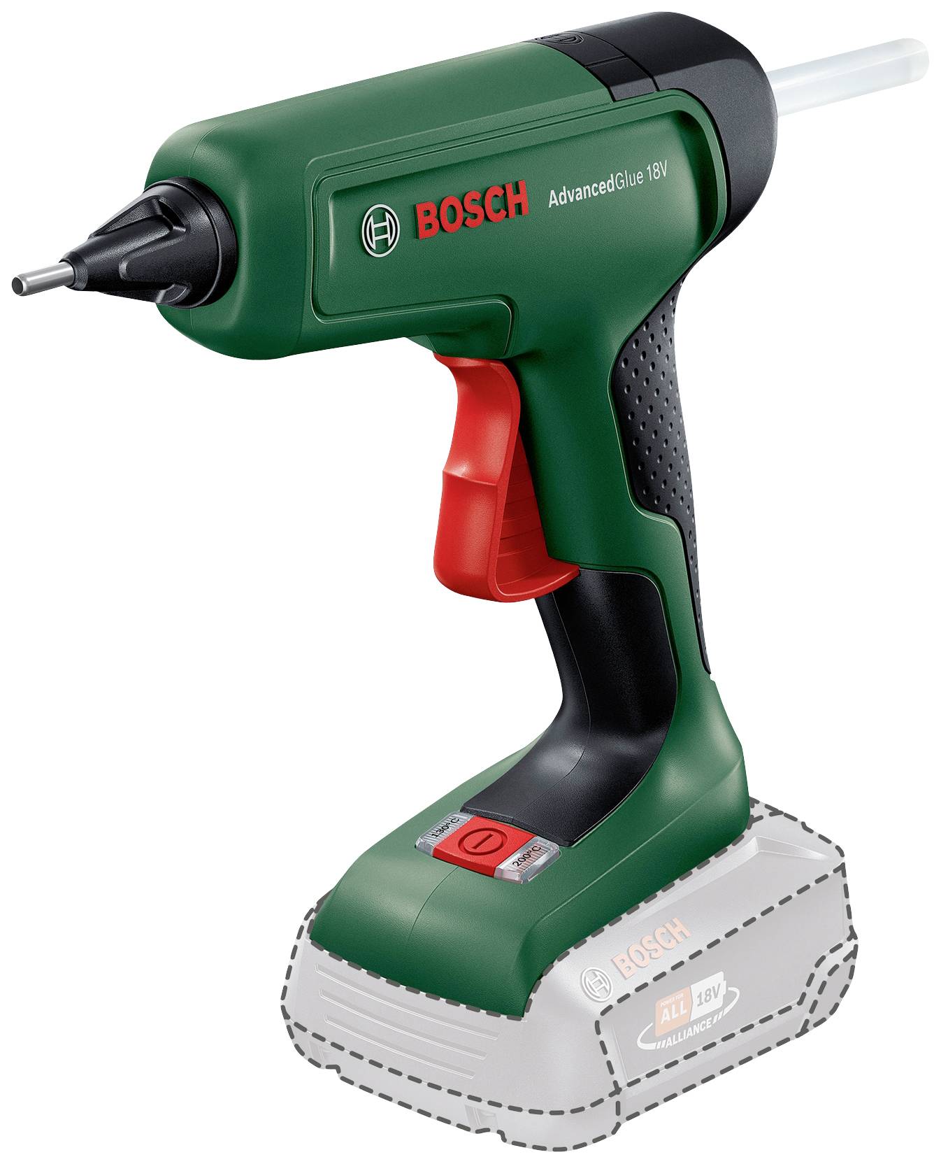 Limpistol Bosch Advanced Glue 18V; 18 V (utan batteri och laddare)