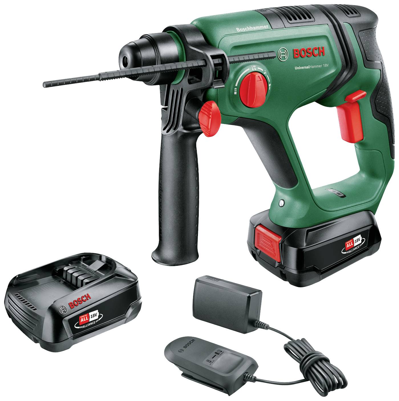Borrhammare Bosch UniversalHammer; 2,0 J; SDS-Plus; 18 V; 2x2,5 Ah batt.