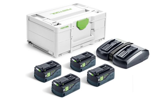 Tillbehörsset Festool SYS 18V 4x5,0/TCL 6 DUO; 18 V; 4x5,0 Ah batt.