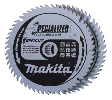 Sågklinga Makita B-57336-2; 165x1,45x20 mm; Z56; 23°; 2 st.
