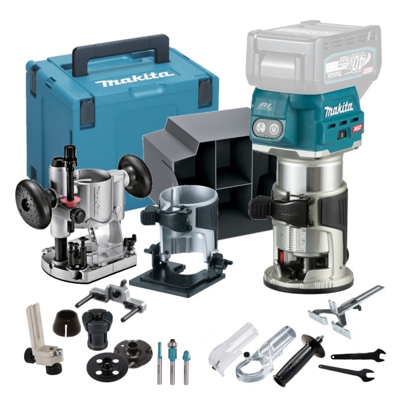 Sladdlös kantfräs Makita RT001GZ13; 40 V (utan batteri och laddare)