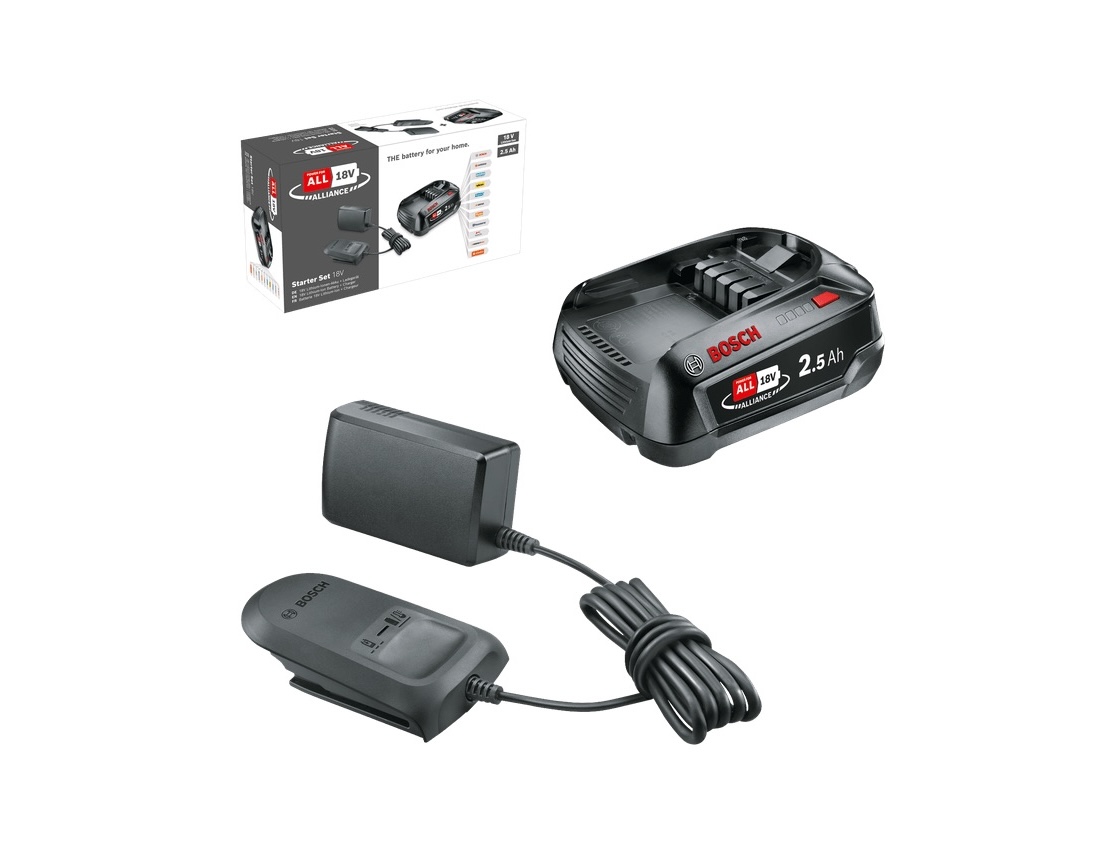 Tillbehörsset Bosch Starterset 18V Alliance; 18 V; 1x2,5 Ah batt.