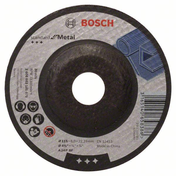 Slipskiva Bosch Standard for Metal 2608603181; 115x22,23 mm
