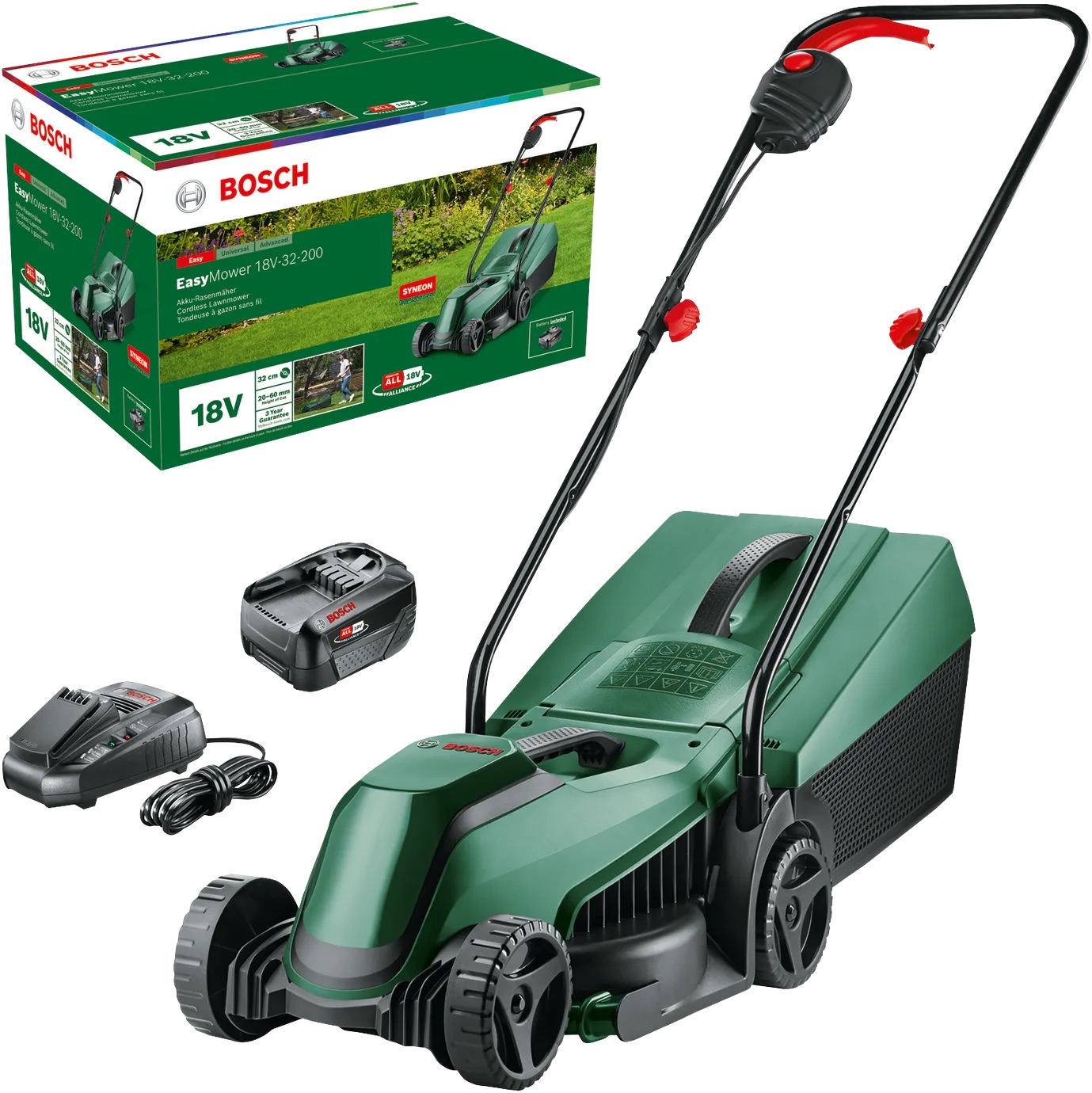 Gräsklippare Bosch Easy Mower 18V-32-200; 18 V; 1x4,0 Ah batt.