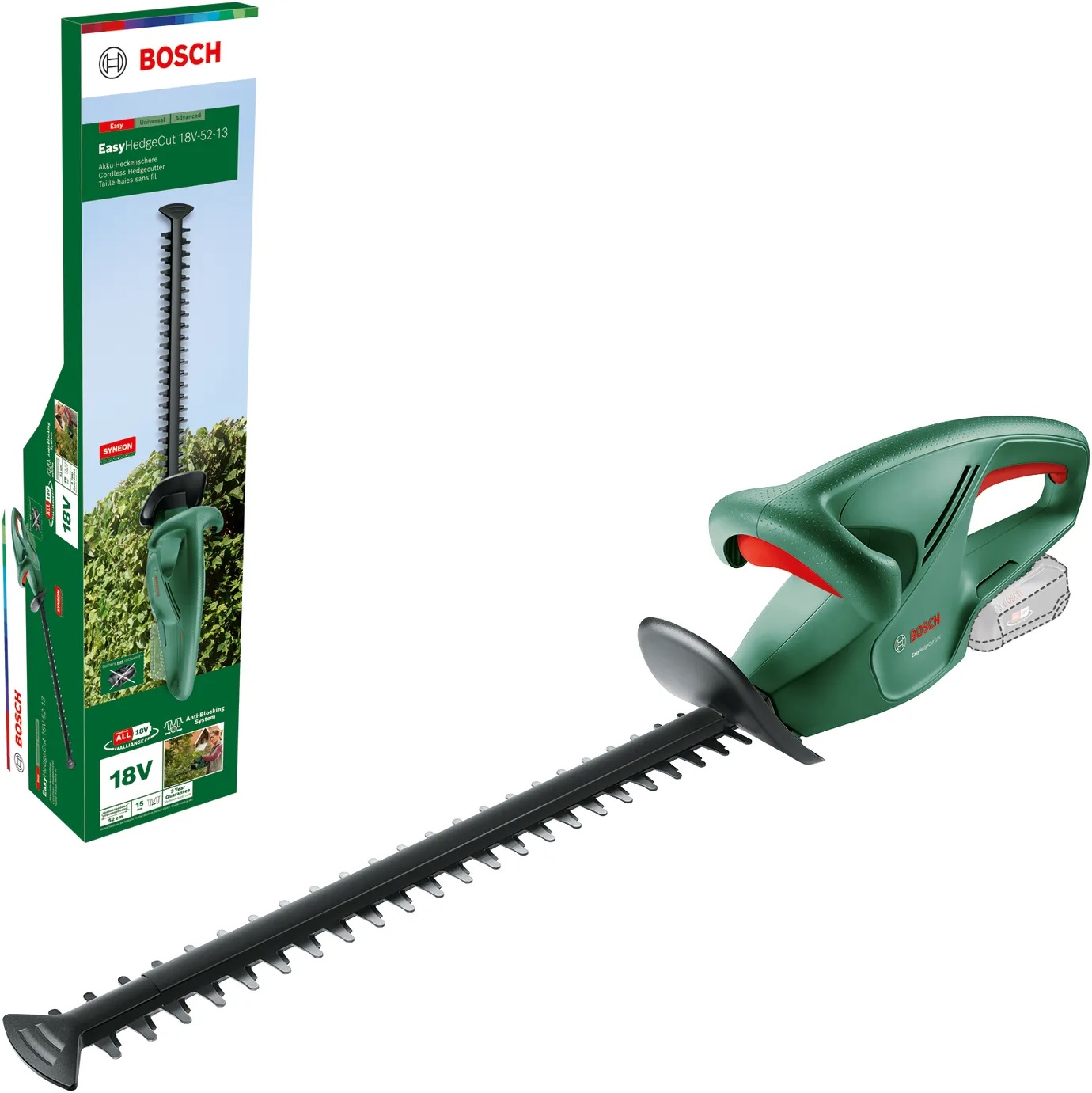 Busksax Bosch EasyHedgeCut 18V-52-13 solo; 18 V; 52 cm (utan batteri och laddare)