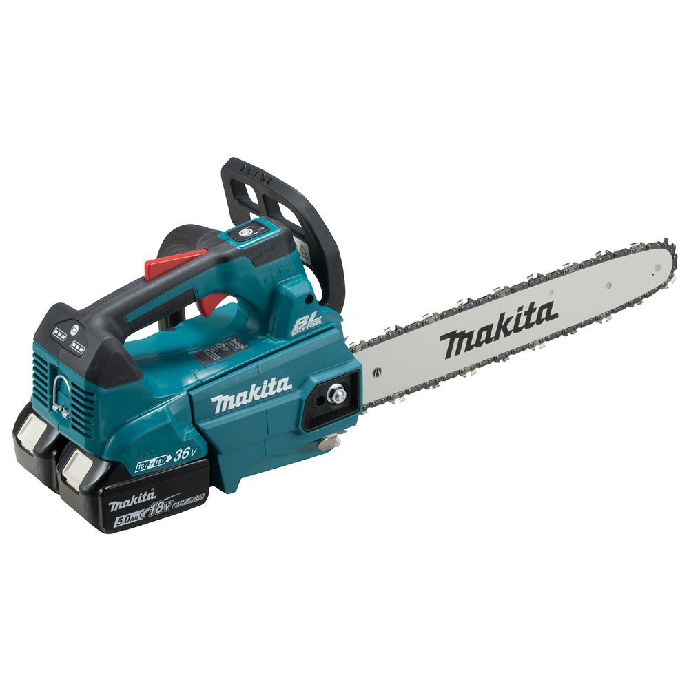 Elkedjesåg Makita DUC356PT2B; 2x18 V; 2x5,0 Ah batt.; 35 cm svärd