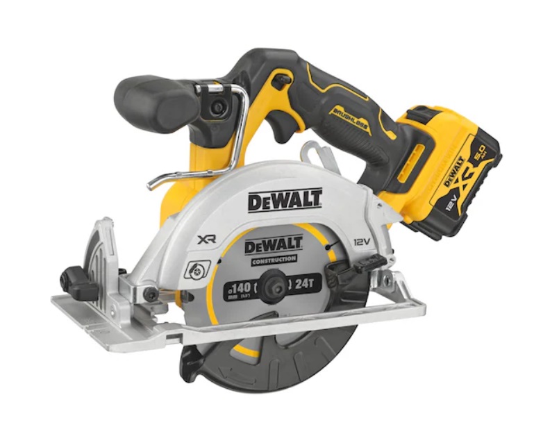 Batteridriven cirkelsåg DeWalt DCS512P2-QW; 12 V; 2x5,0 Ah batt.