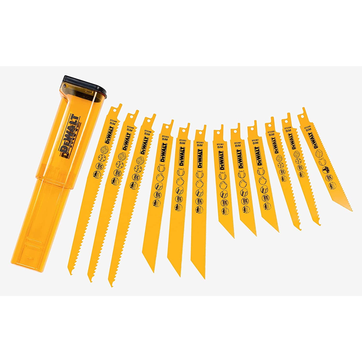 Tigersågsbladsats DeWalt DT2445-QZ; 12 st.