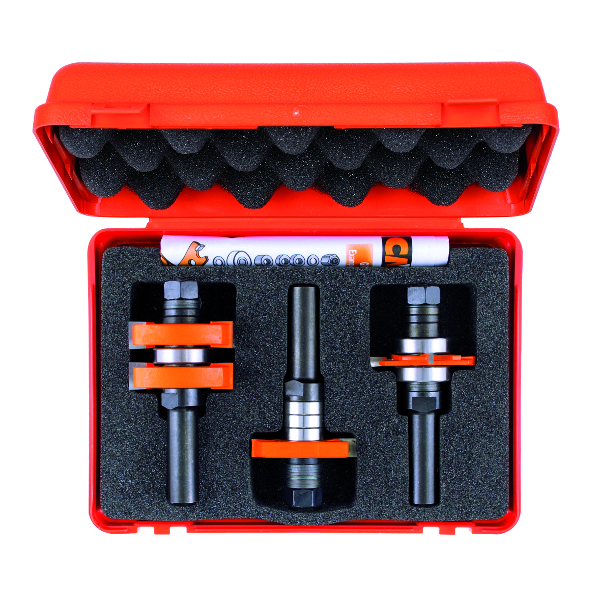 Fräs borrset CMT adjustable & groove; 12 mm; 3 delars