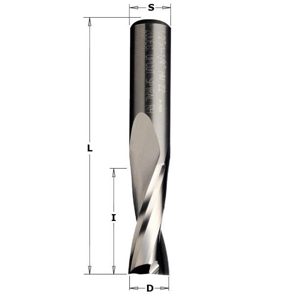 Fräsbit för CNC-fräs CMT 191.122.11; D=12x52x100 RH (right hand)