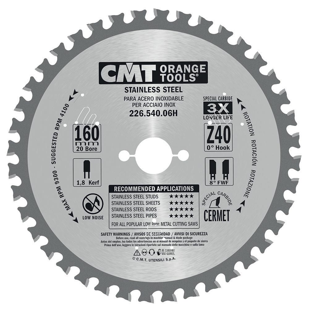 Sågklinga för metall CMT 226; 160x1,8x20; Z40; 10°