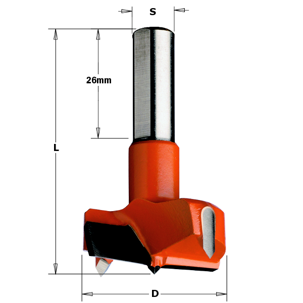 Forstner kvistborr CMT; S=10 mm; D=55 mm