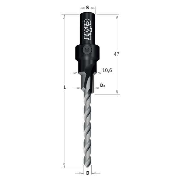 Borr för trä CMT 515.042.31; 4,2 mm;  höger