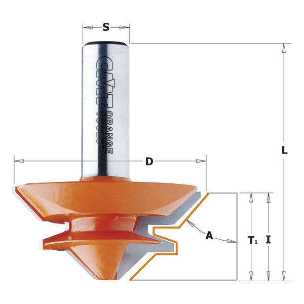 Frässkärare CMT; S=1/2''; D=69,9 mm