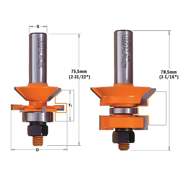 Frässkärare CMT 955.506.11; S=12 mm; D=44,45 mm