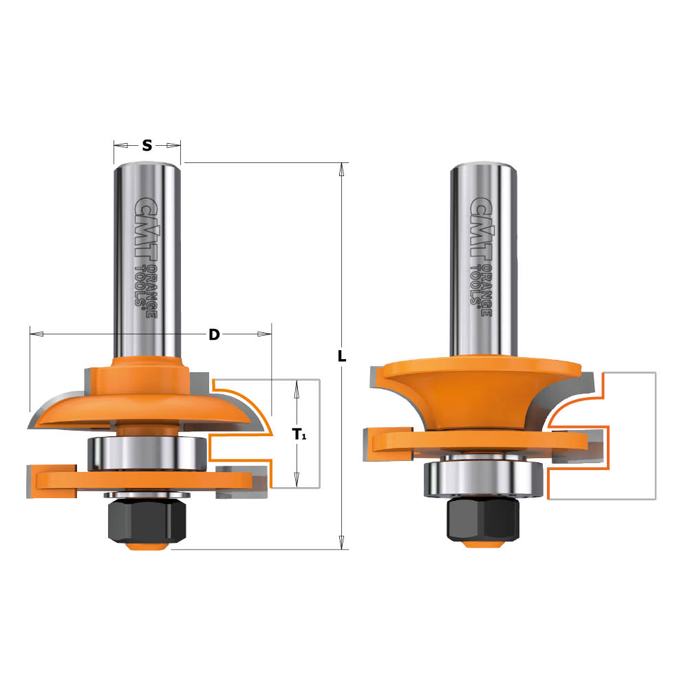 Frässkärare CMT 991.001.11; S=8 mm; S=44,4 mm