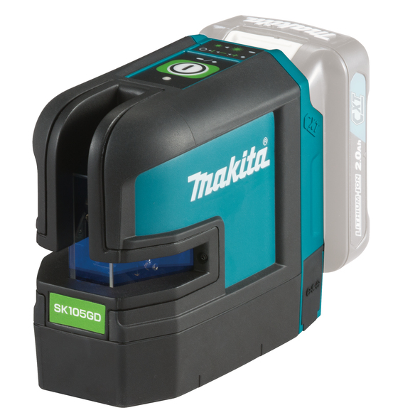 Korslinjelaser Makita SK105GDZ; 12 V grön (utan batteri och laddare)