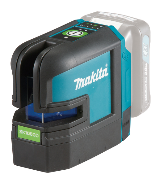 Korslinjelaser Makita SK106GDZ; 12 V grön (utan batteri och laddare)