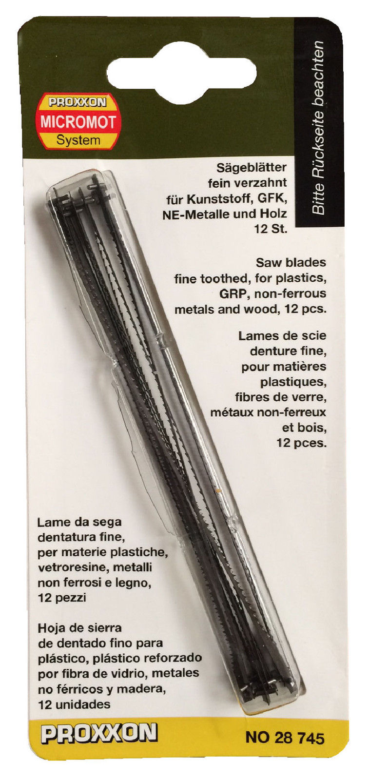 Sticksågsblad Proxxon 28745; 12 st.