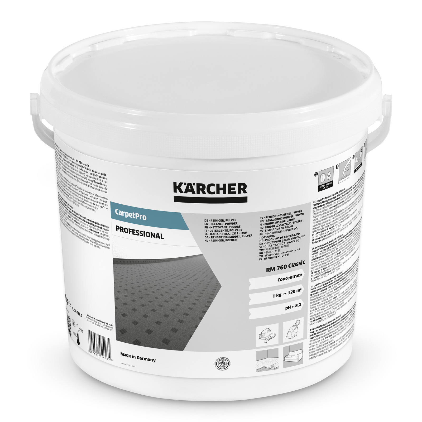 Rengöringsmedel för mattor Karcher 760 Class; 10 kg