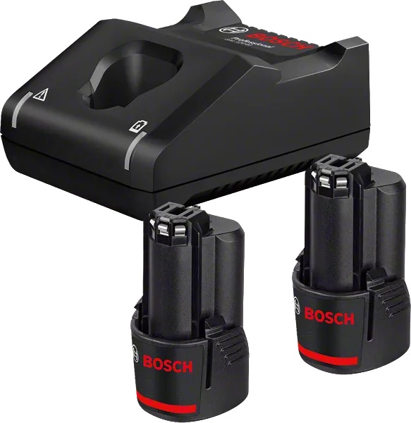 Tillbehörsset Bosch GBA; 12 V; 2x2,0 Ah + laddare GAL 12V-40